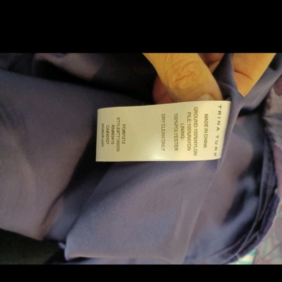 NWT Trina Turk Shell Burnout Velvet Cape  Dress 10 NEW - Picture 6 of 6